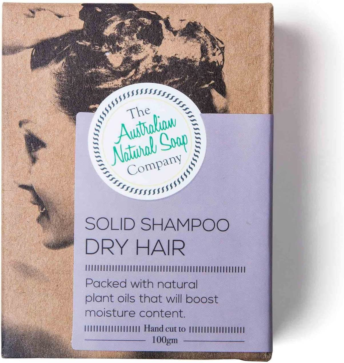 Australian Natural Soap Company Solid Shampoo Bar for Dry Hair 100 G, Beige, SS-DHSS-100