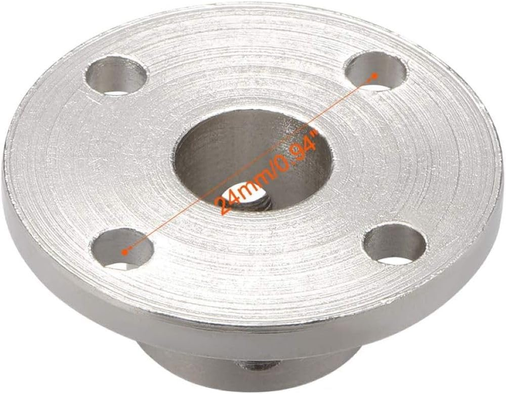 2PCS 10Mm Inner Dia H13*D16 Rigid Flange Coupling Motor Guide Shaft Coupler Motor Connector Silver Tone for DIY Parts image number 4