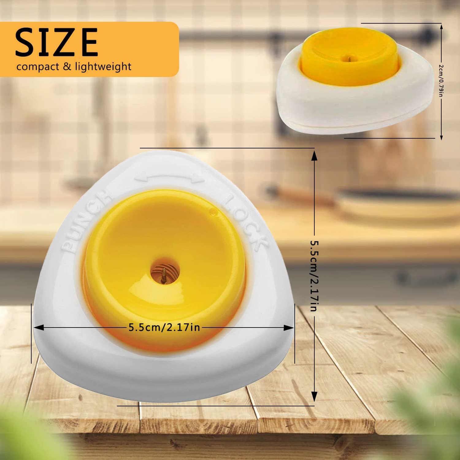 Egg Opener Tool Egg Hole Puncher, Semi-Automatic Egg Shells Pinhole Beater, Egg Piercer Pricker Dividers Beater with Lock, for Raw/Soft Hard Boiled Egg image number 6