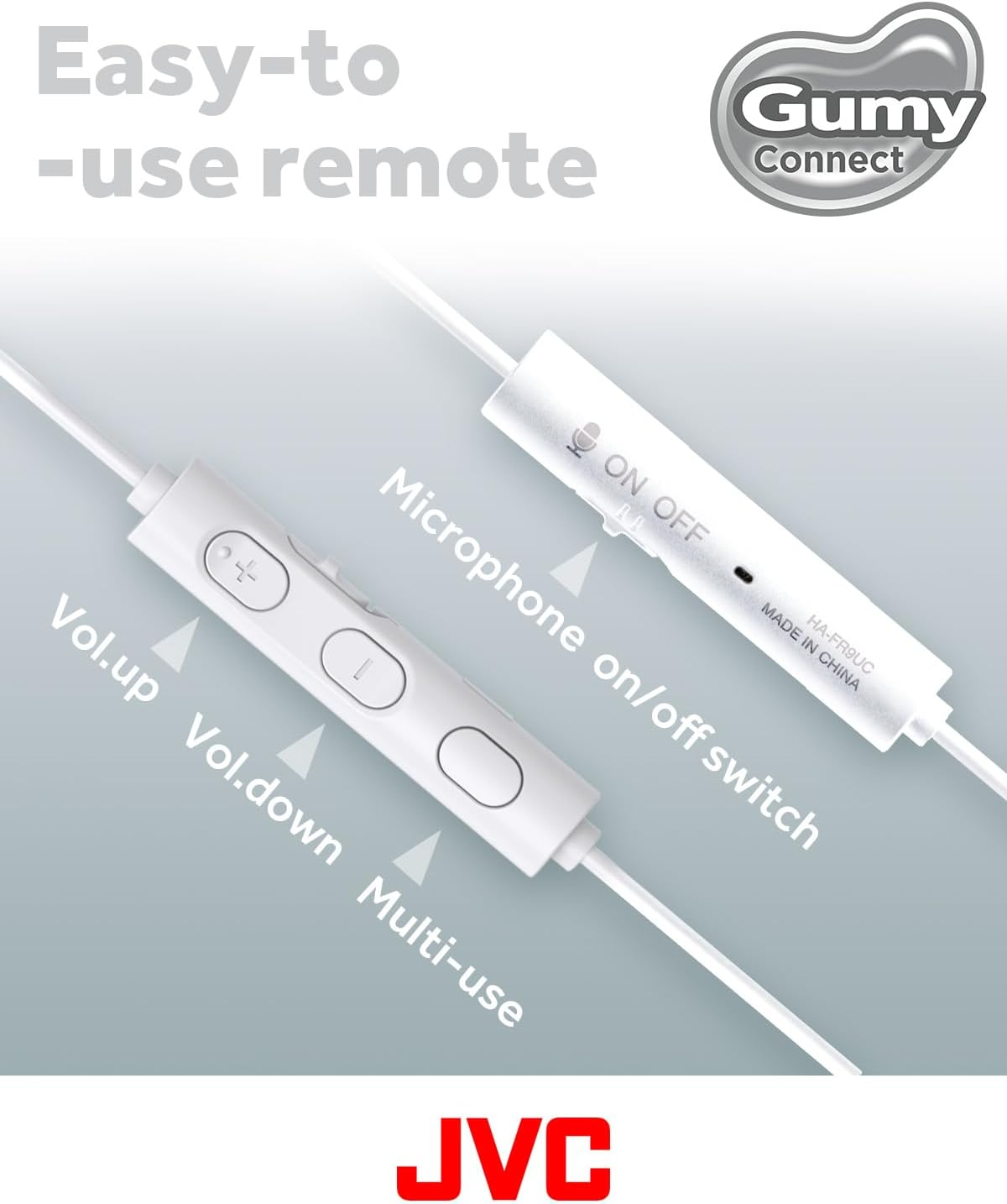 JVCKENWOOD JVC HA-FR9UC-W Earphones, Wired Earphones, with Microphone, Type C, In-Ear USB, Type-C 1.2M, White HA-FR9UC - Black image number 7