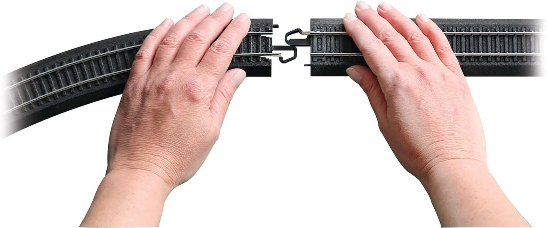 Bachmann Trains HO Scale Steel Alloy E-Z Layout Expander Set (16.5Mm Rail Gauge, 13" X 2" X 16", Black) - HO Scale Hobby Train Track Set image number 4