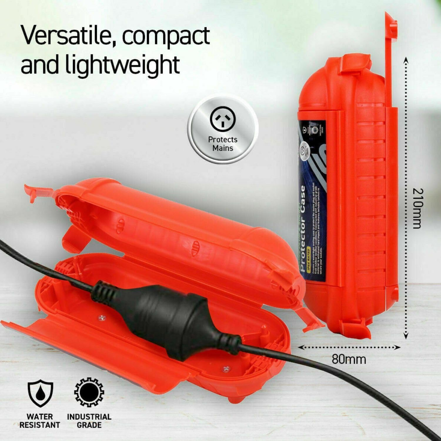 Leona Co Outdoor Extension Cord Safety Cover, 2 Pack Weatherproof Electrical Connection Box to Protect Outdoor Plug, Outlet, Socket, Christmas Holiday Decoration Light image number 1