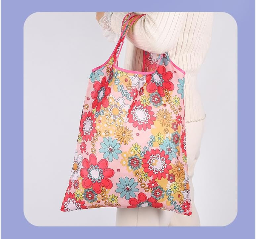 Roczential 6 Pack Reusable Grocery Bags Set, Machine Washable Shopping Bags, Foldable Shopping Tote Bags for Men Women Shopping image number 5