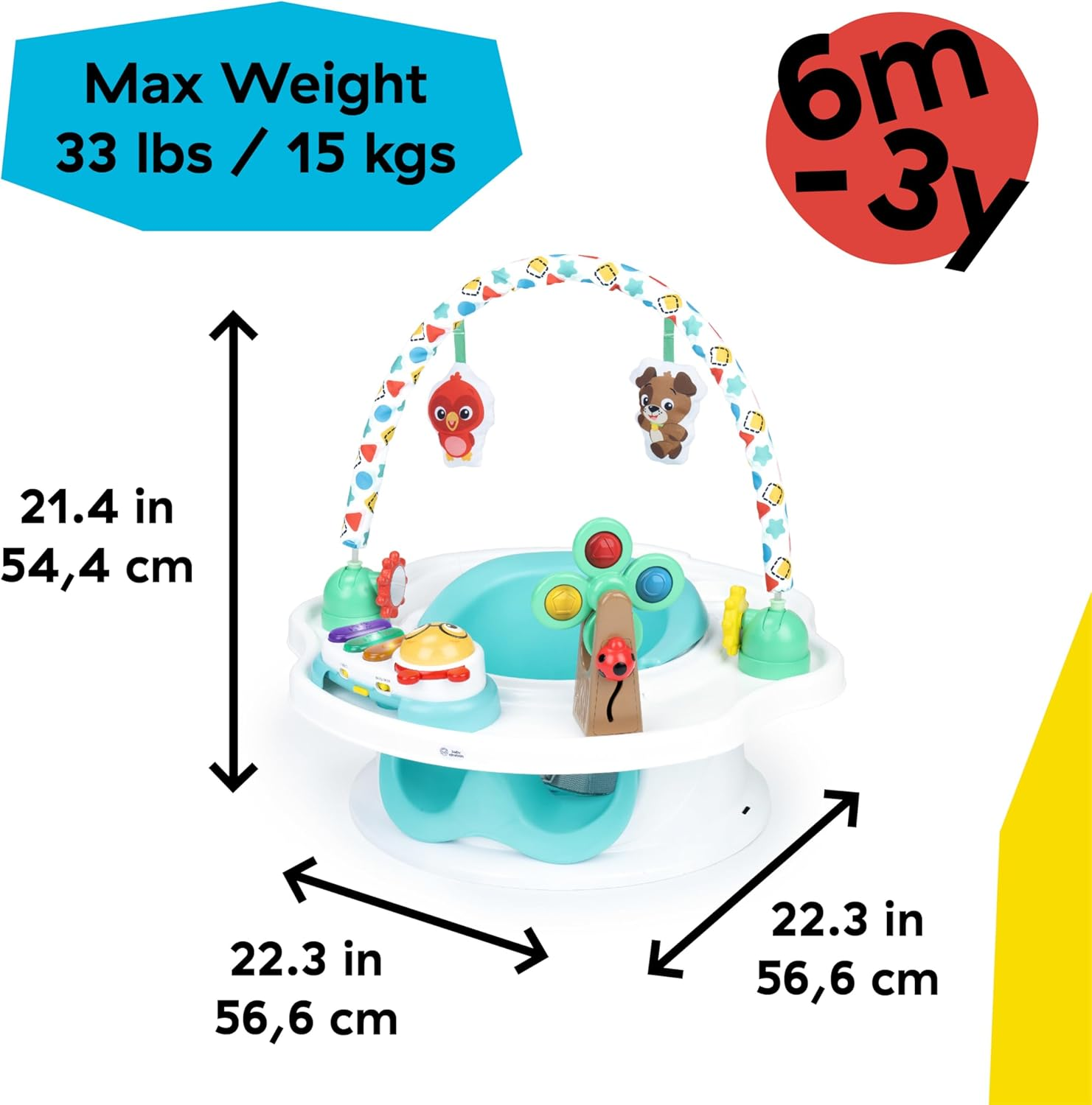 Baby Einstein Superseat Touch of Tunes 3-In-1 Activity Seat, with Music & Lights, Ages 6 Months and Up image number 4