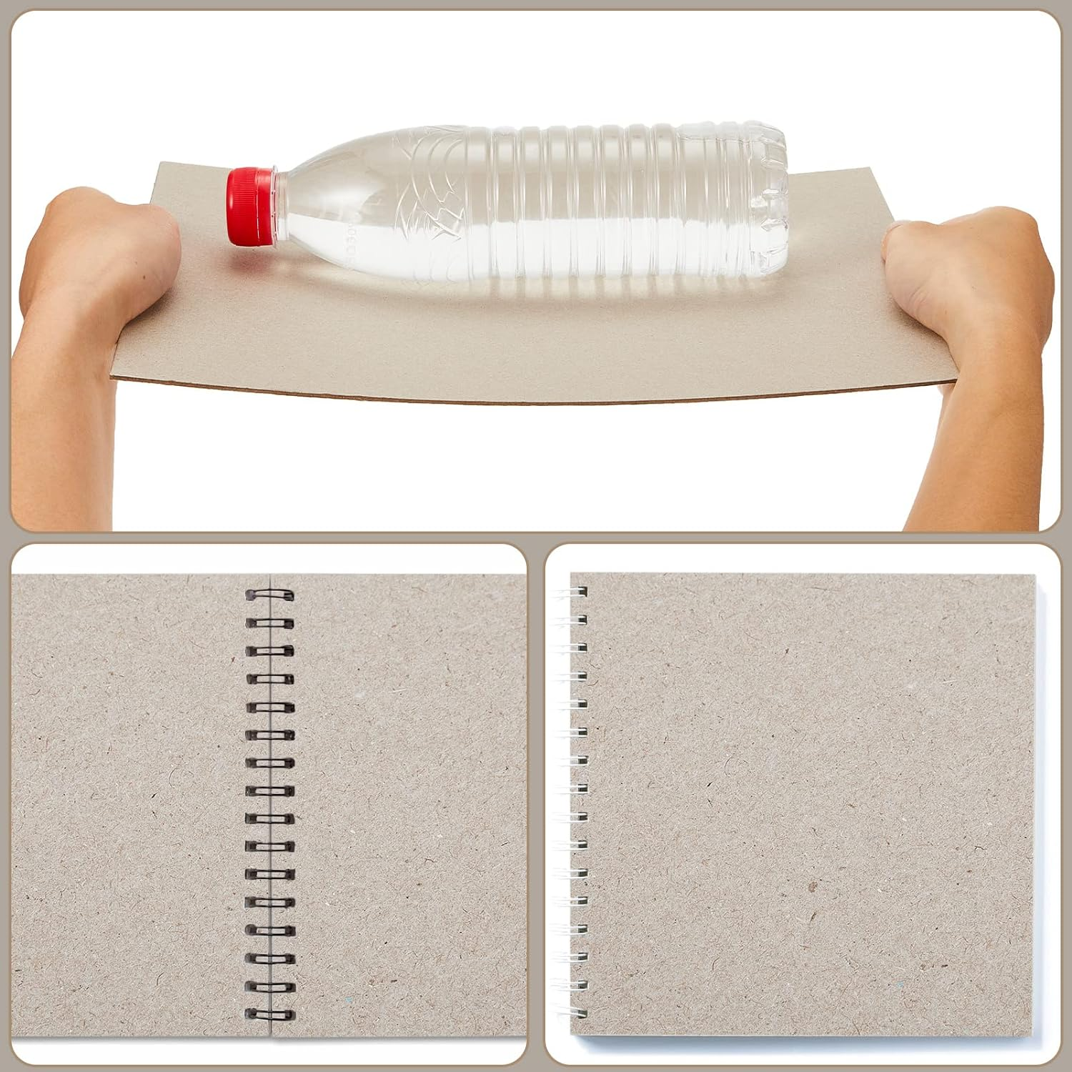 Lewtemi 20 Pcs Book Board 10 X 12.5 Inch, Binders Chipboard Designer Bookboard Kraft Heavy Duty Sheets Bookbinding Supplies for Binding Cover (0.067 Inch Thick) image number 1