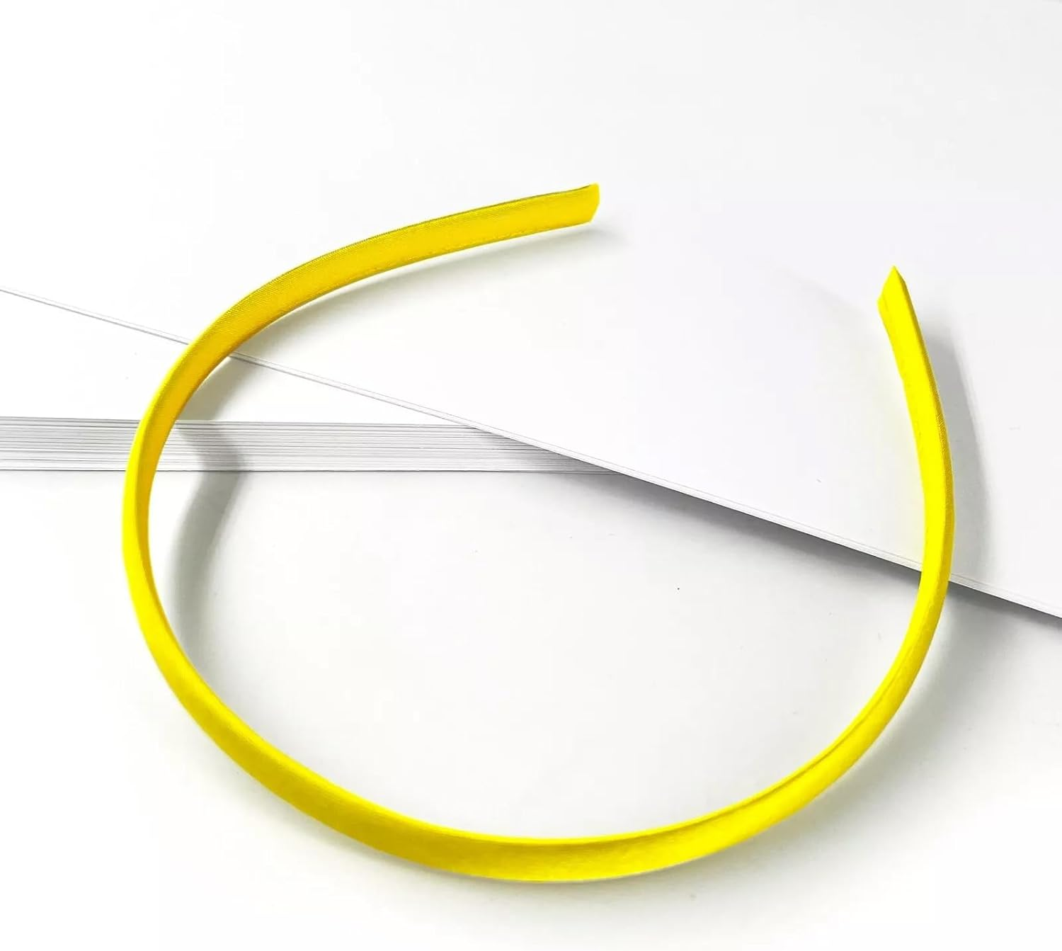 Plain Satin Headband Hair Accessories School Girls Hair Band,10Mm,3Pcs in a Pack (Navy Blue, One Size) - Black image number 3