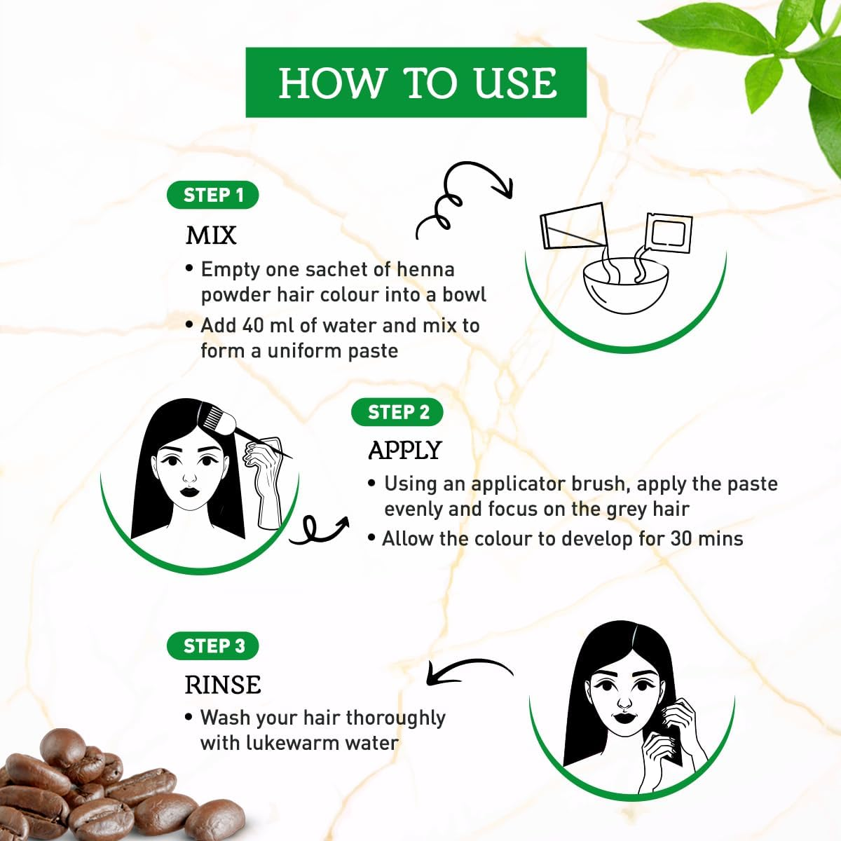 Vatika Henna Hair Colour, Dark Brown, 60 G image number 6