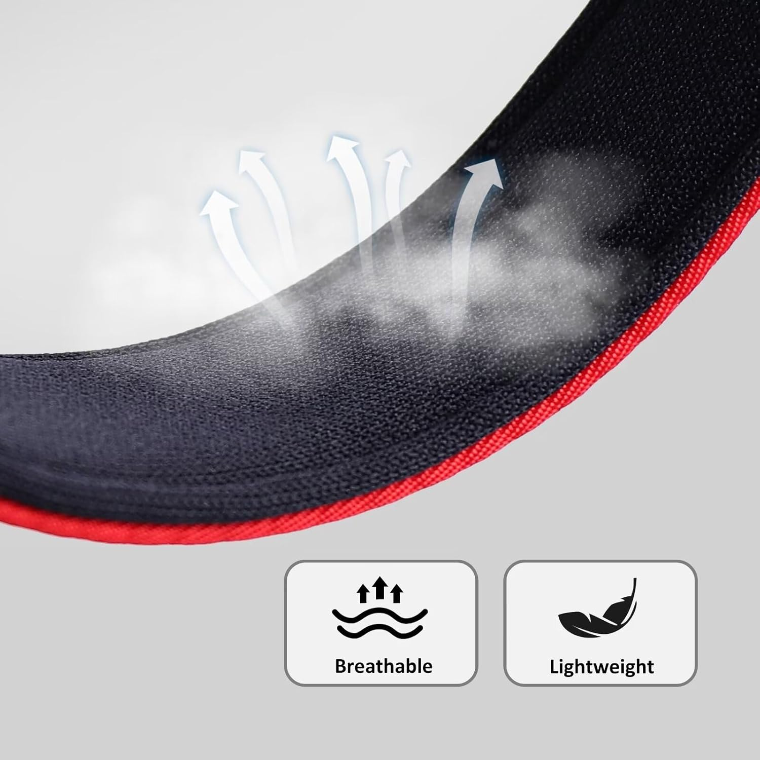 Didog Nylon Dog Collar, Soft Padded, Durable Dog Collar with Quick Release Metal Buckle, Lightweight and Breathable Dog Collar for Small Dogs, Red, S image number 5