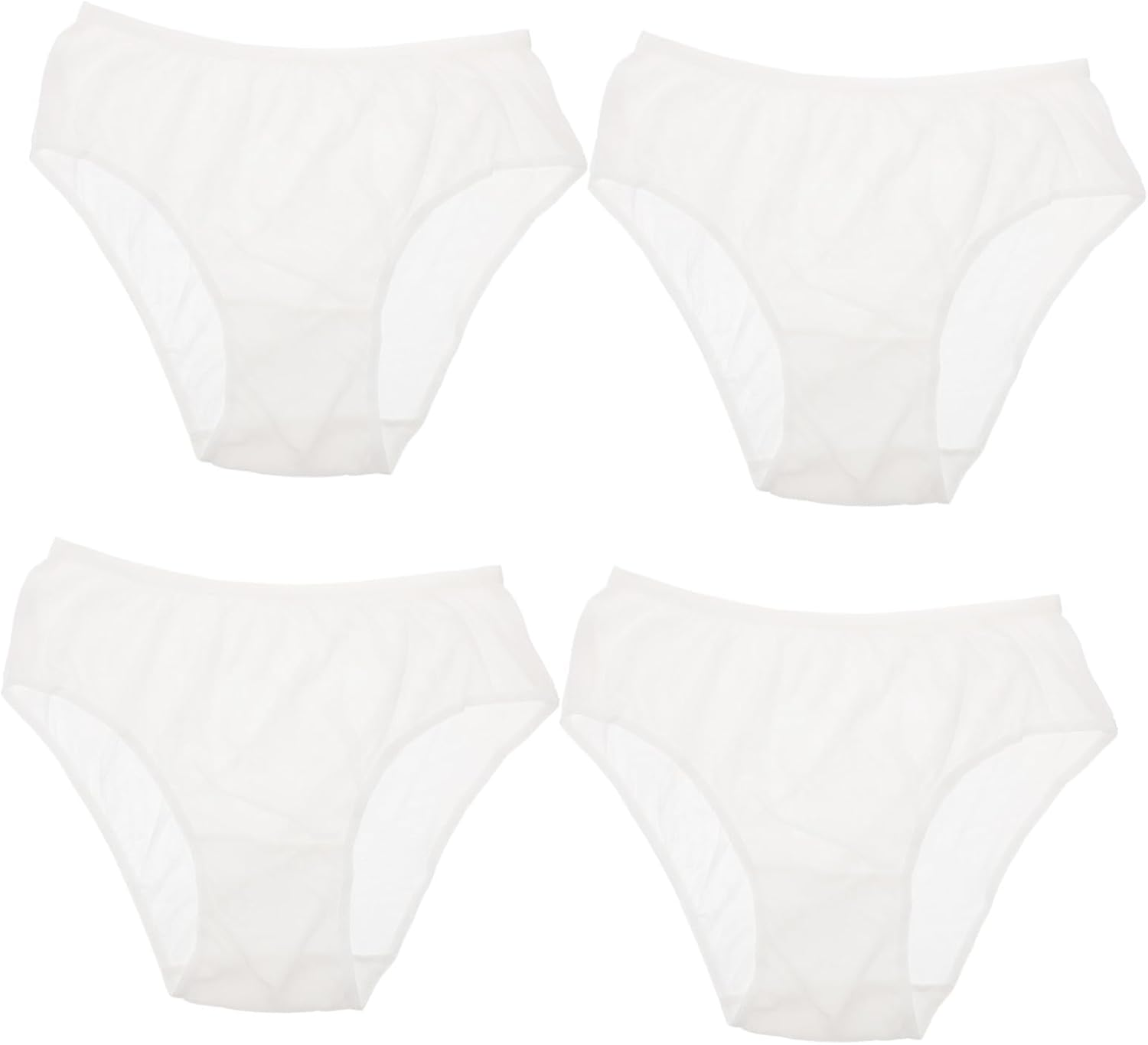 SOLUSTRE 4Pcs Disposable Maternity Panties XXL White Postpartum Confinement Underwear for Women Soft Elastic High Waist Flexible Pregnant Women Briefs Travel Essential Supple Underpants image number 2