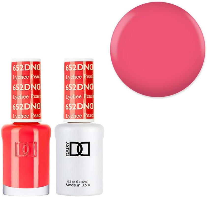 DND 652 Lychee Peachy - Daisy Collection Gel & Lacquer Duo 15Ml