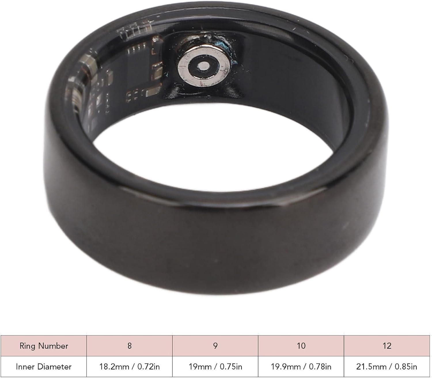 Unisex Smart Ring Fitness Tracker, Sleep Monitor, 7-Day Battery Life, IP68 Waterproof, Bluetooth Activity Tracker (Size 10)