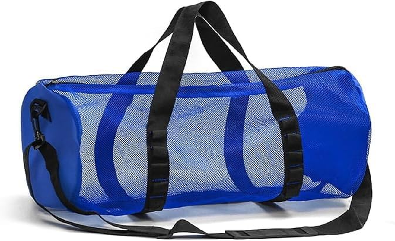 Scuba Mesh Travel Duffels Dive Duffle Snorkel Gear Bag for Beach Swimming Surfing Snorkeling Gym 58X 28 X 28Cm