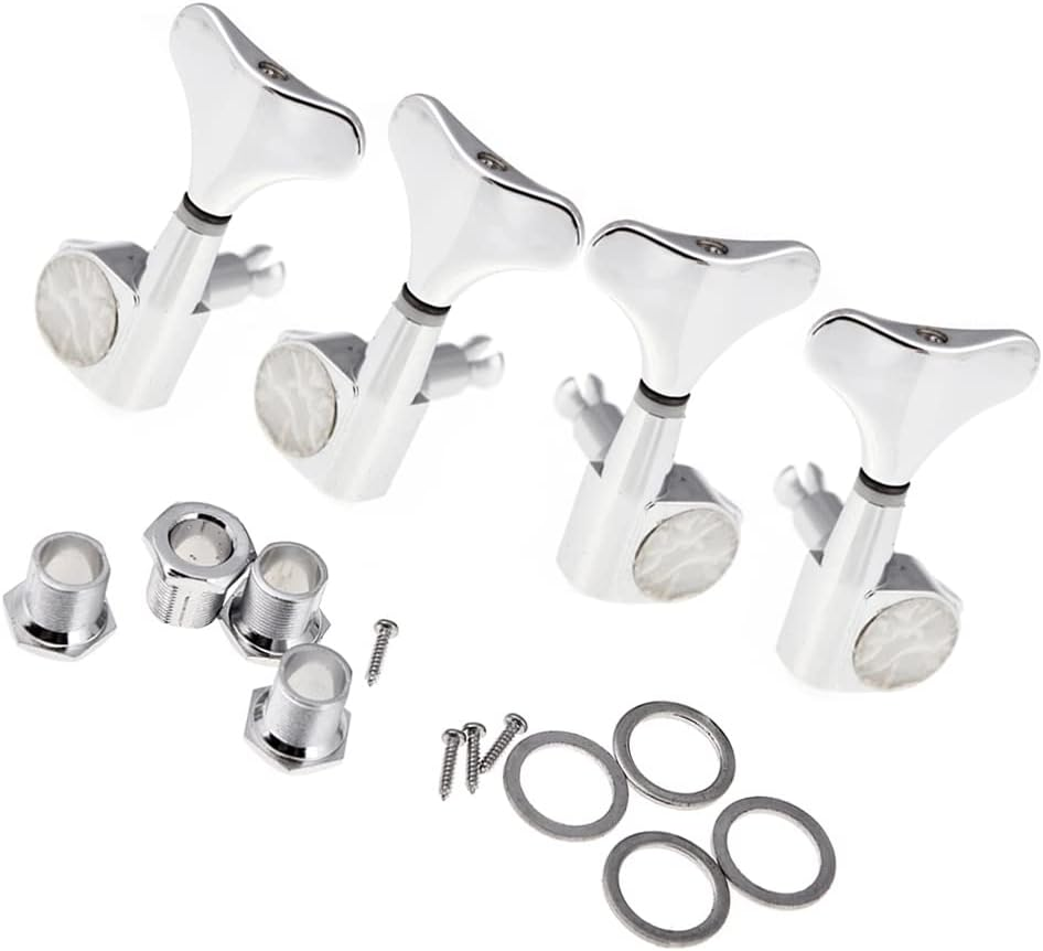 4 Chrome Sealed Tuning Pegs Tuners Machine Heads for Bass Guitar 2L+2R BBZY image number 2
