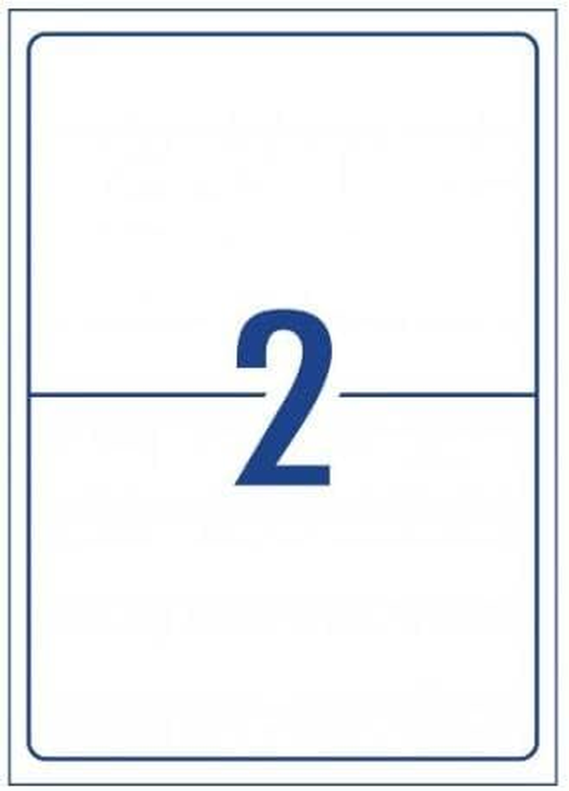 A4 Self Adhesive Labels for Inkjet & Laser Printers Mailing Address Stickers 2 Labels per Page