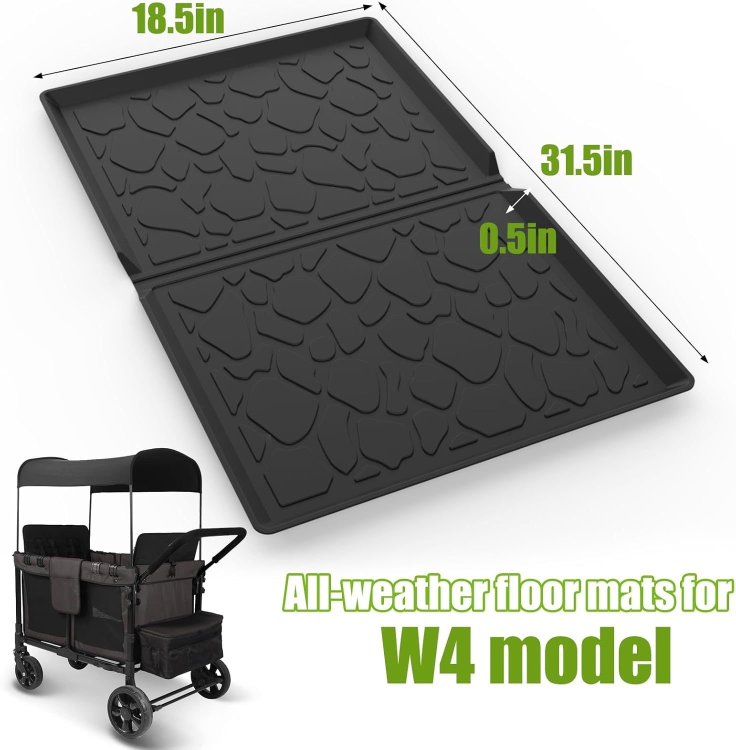 Vodolo Weather Mat Accessories for Wonderfold Wagon W4 Silicone Easy Clean Surface Water Resistant image number 5