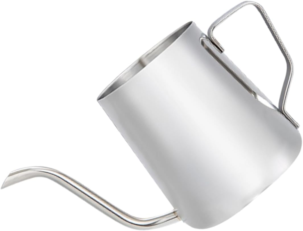 Hoement Stainless Steel Pot Espresso Pot Home Supply Hand Brew Coffee Maker Long Spout for Coffee Kettle and Daily Use