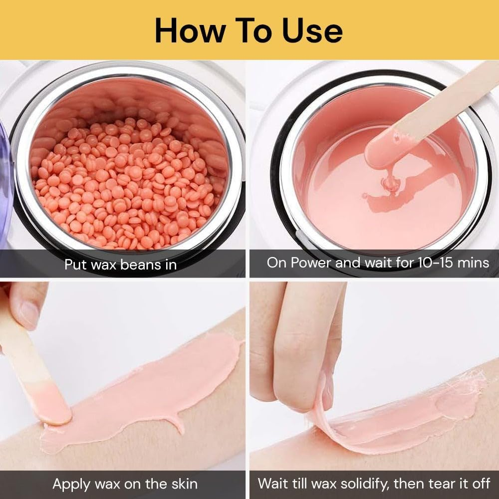 EZONEDEAL Wax Warmer for Hair Removal, Wax Kit for Women and Men Full Body, Professional Electric Wax Heater for Hard, Soft, Paraffin, Warm, Cr&egrave;me and Strip Wax, with Adjustable Temperature image number 4