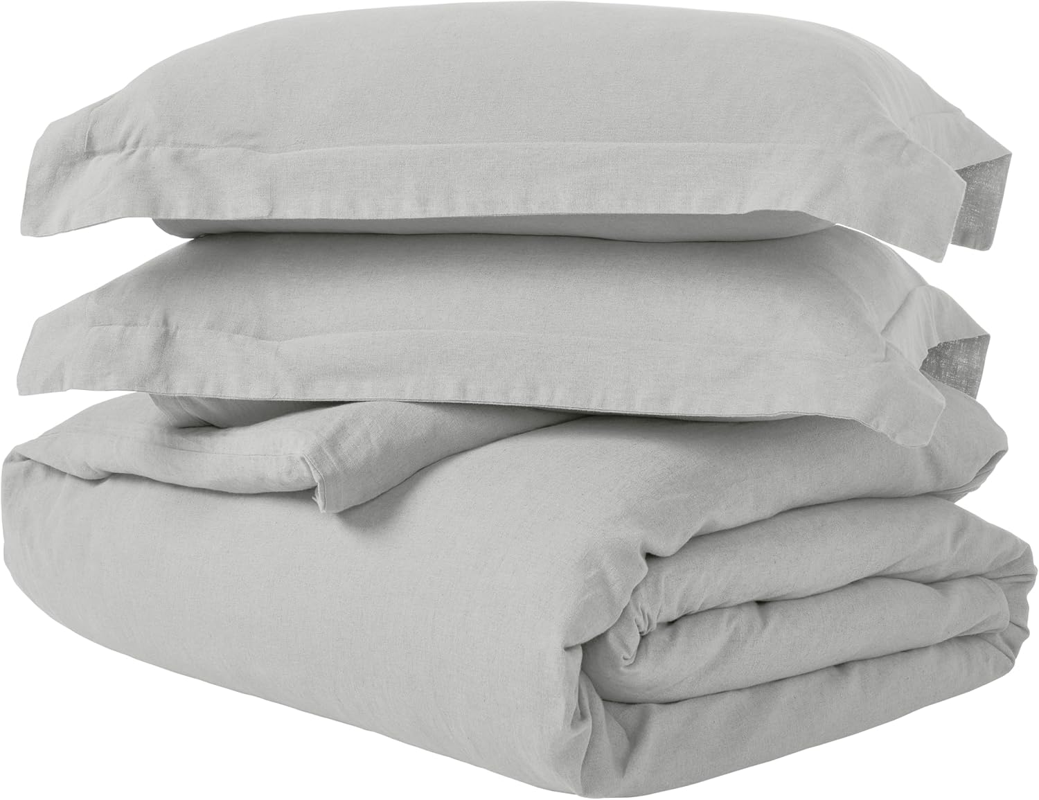 SUPERIOR Cotton Linen Duvet Cover Set, Chic Decor for Bedroom, Includes 1 Duvet Cover with Button Closure, 2 Pillow Shams, Boho Aesthetic Bedding Essentials, Soft, Lightweight, Full/Queen, Tan