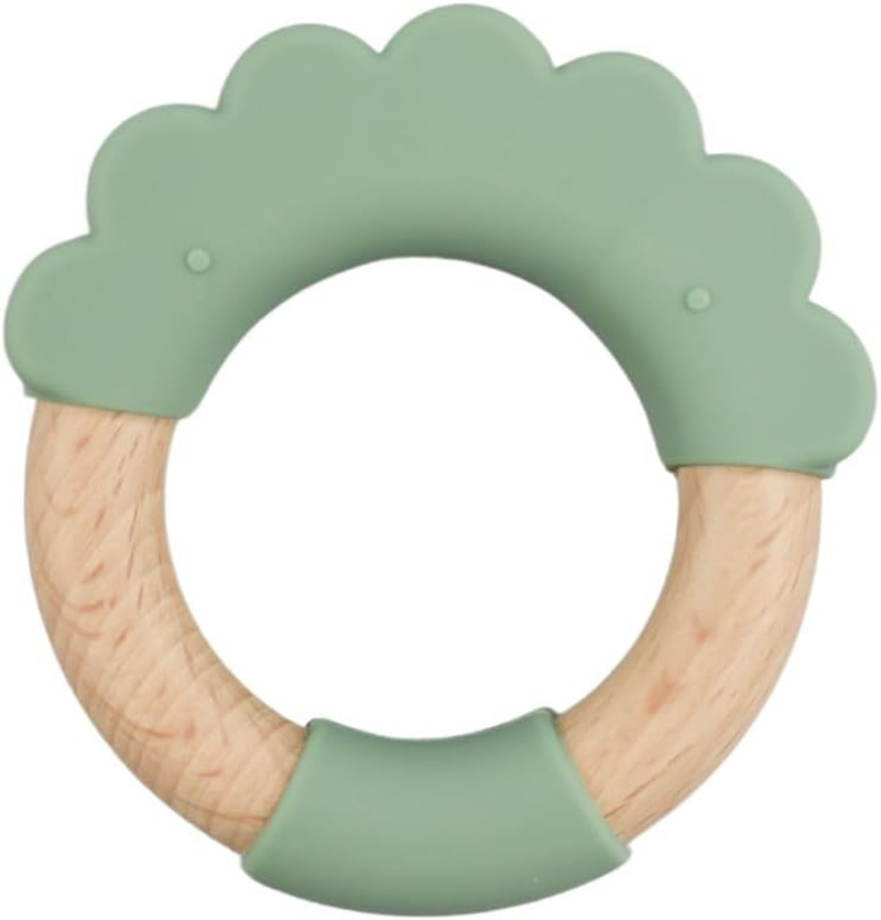 Koala Dream - CA3021A Silicone TEETHER Cloud Green - Natural Timber and Bpa-Free Silicone image number 1