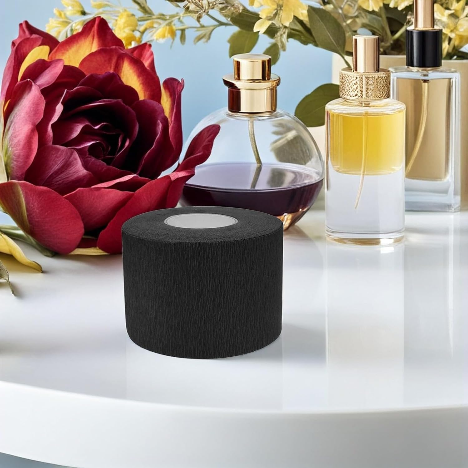 HAPINARY 8Pcs Black Disposable Barber Neck Strips Neck Tape for Hair Cutting Hairdresser Neckband Paper Wraps Salon Haircut Protection Spa Use image number 6