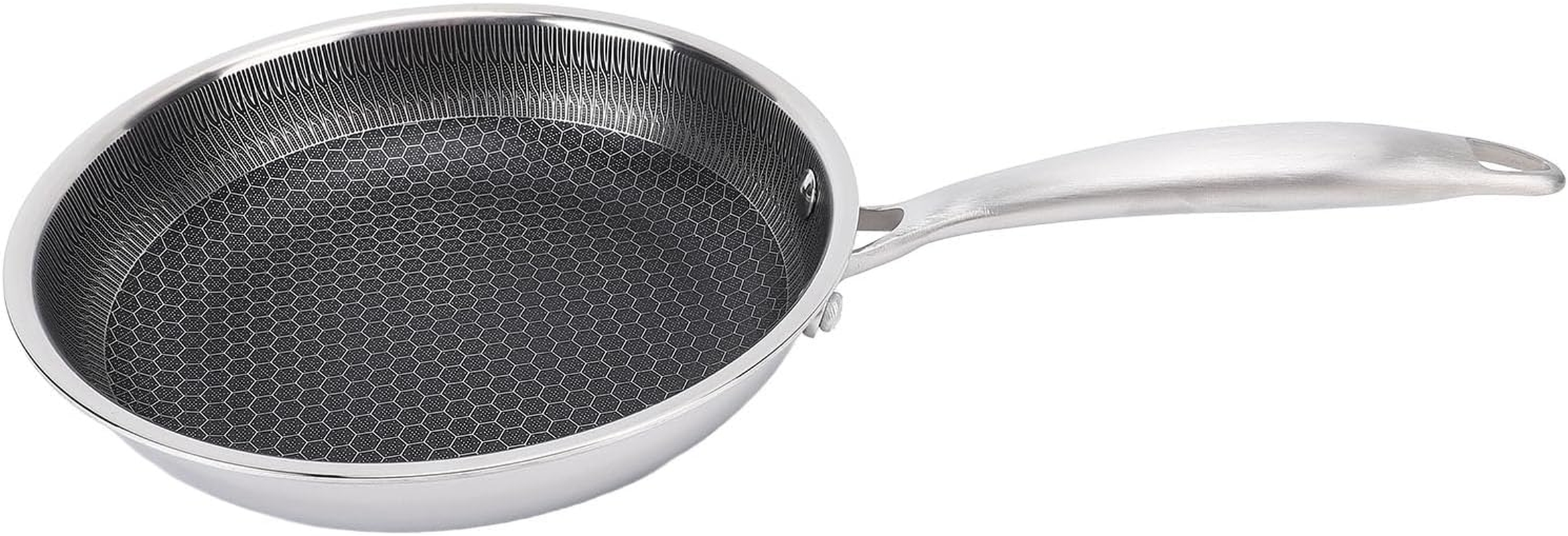 Nonstick Stainless Steel Frying Pan - Honeycomb Skillet, Induction & Gas Compatible, Dishwasher Safe, 316 SUS, 2.2Cm Thick (30Cm)