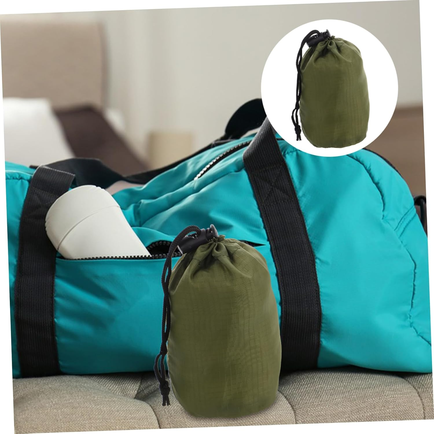 BESTYASH Compression Stuff Sack for Sleeping Bag and Camping Gear, Waterproof Nylon Drawstring Storage Bag, Dustproof Travel Pouch for Outdoor Hiking and Backpacking