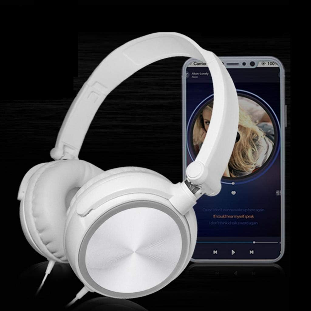 Asrmyjcx Computer Headset Deep Karaoke Calling over Ear Headphones, White image number 3