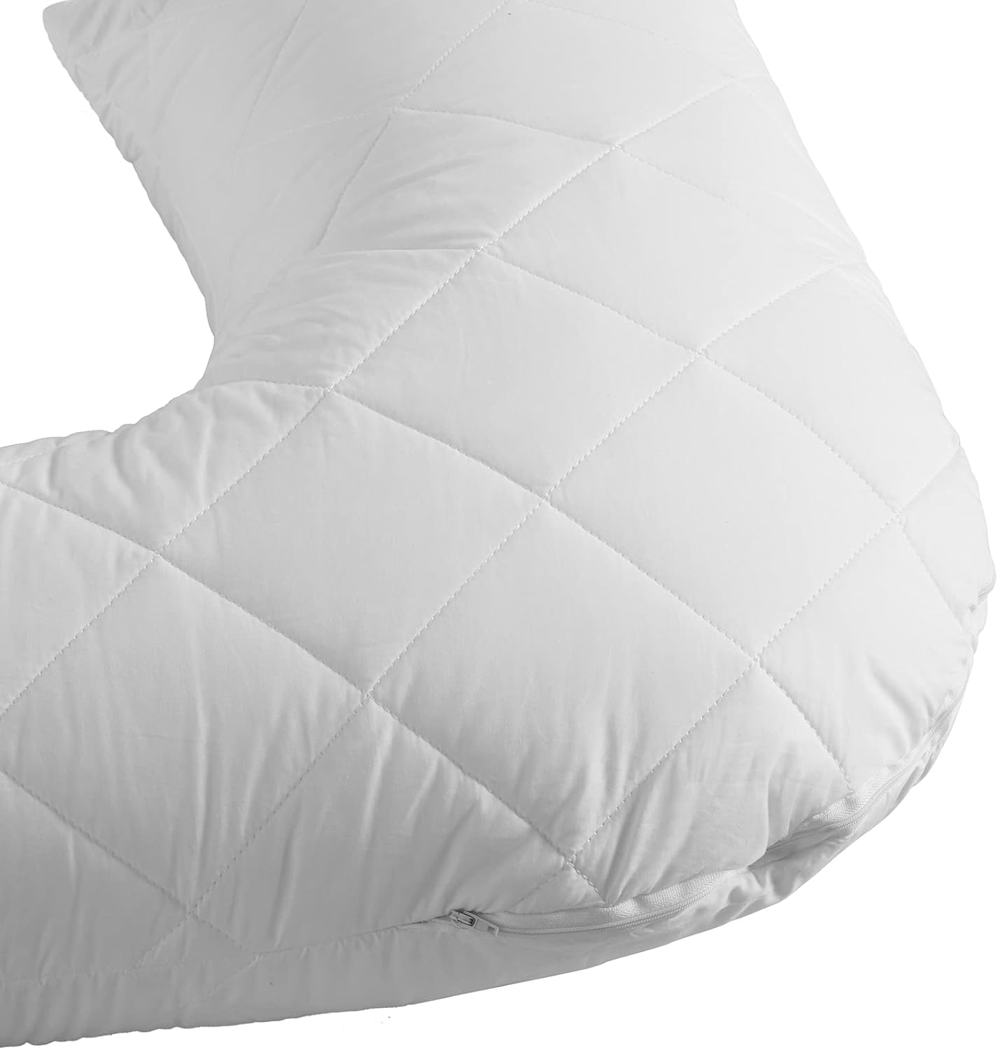 Dreamaker Delux Microfibre Fill Antibacterial Odour Control Cotton Quilted Pillow Case Cover Protector Purafresh Treated Anti-Microbial Anti-Dustmite Protection Machine Washable - V Shape (78X36Cm) image number 6