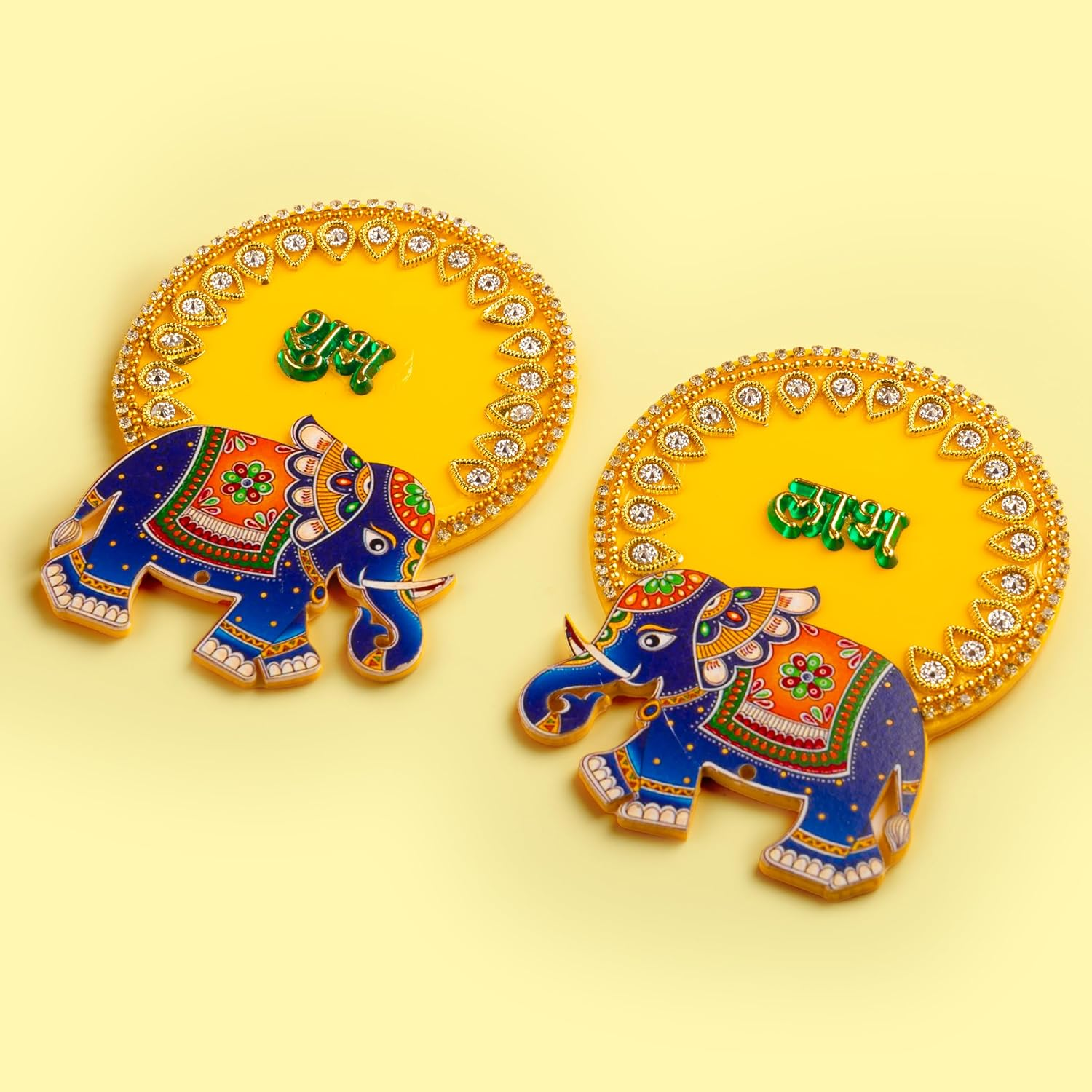 Shubh Labh Charan Diwali Lakshmi Charan Pagla Padhuka Footsteps Floor Wall Main Door Stickers for Festival Pooja Home Temple Office D&eacute;cor Decoration and Gifting (Design-1) image number 2