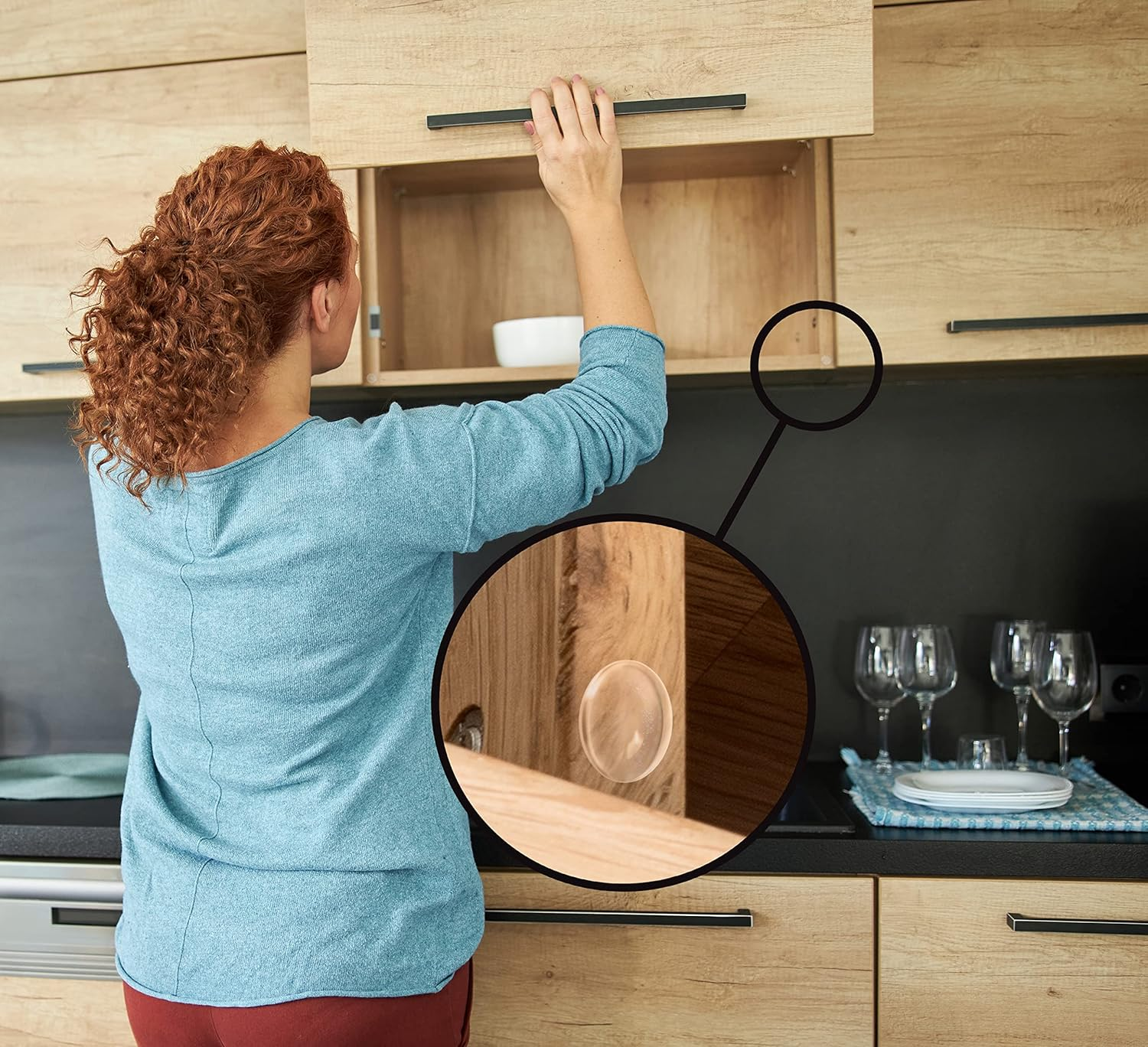 Slipstick Premium Adhesive Protector Pads Variety Pack (194 Piece) Cabinet Door Drawer Bumpers and Small Universal Surface Protector Pads, Clear Rubber, Foam, Cork, and Green Felt Protectors image number 2