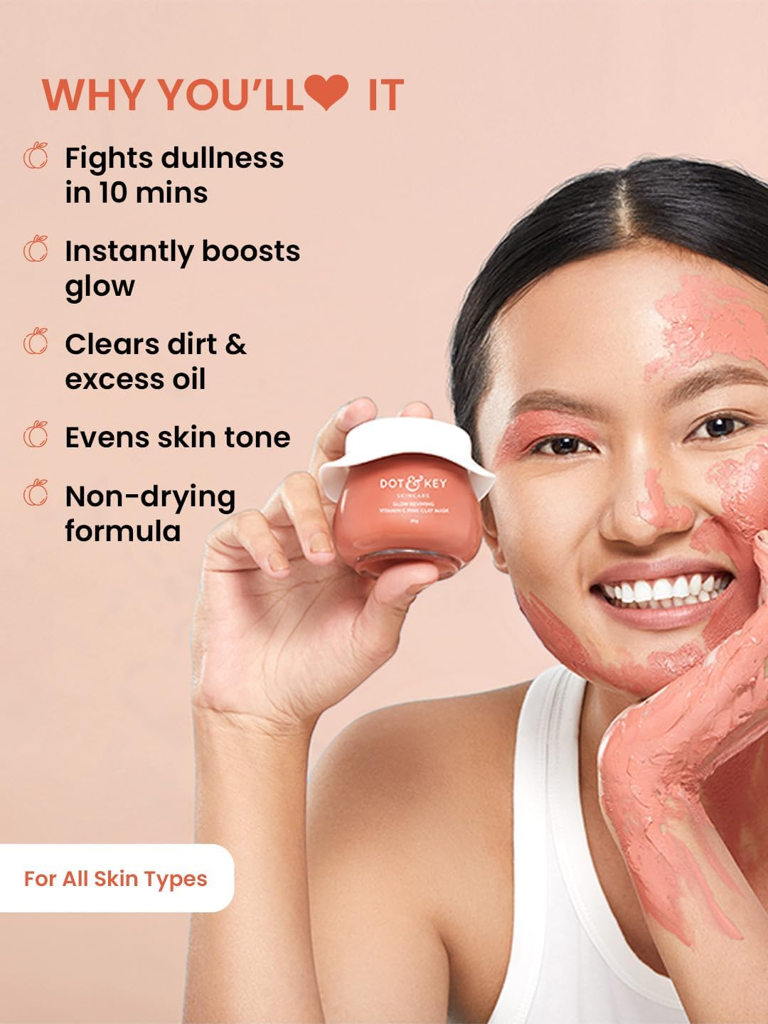 Dot & Key Glow Reviving Vitamin C Pink Clay Mask, 85Gm image number 4