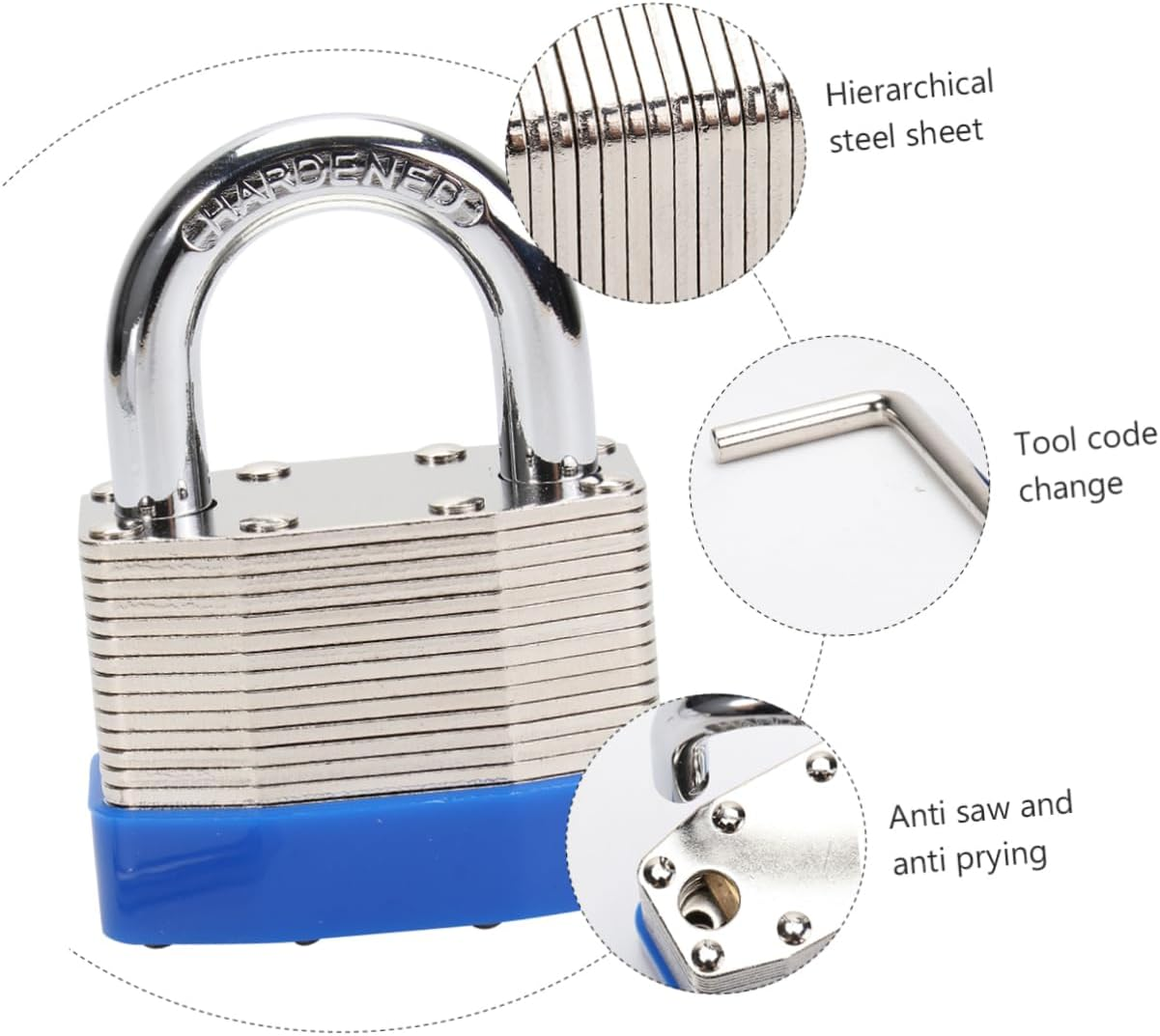 CTIRCHIU Combination Padlock Suitcase Padlock 45Mm Large Password Travel Lock with Four-Digit Code for Home and Luggage Security image number 1