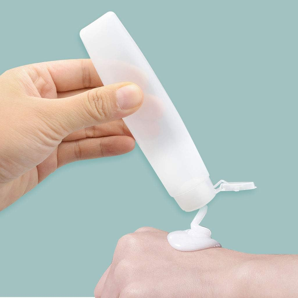 Nydotd 18 Pack Travel Size Plastic Squeeze Bottles for Liquids, 50Ml/1.7Oz TSA Approved Makeup Toiletry Cosmetic Containers, Leak-Proof with Flip Caps, Refillable image number 1