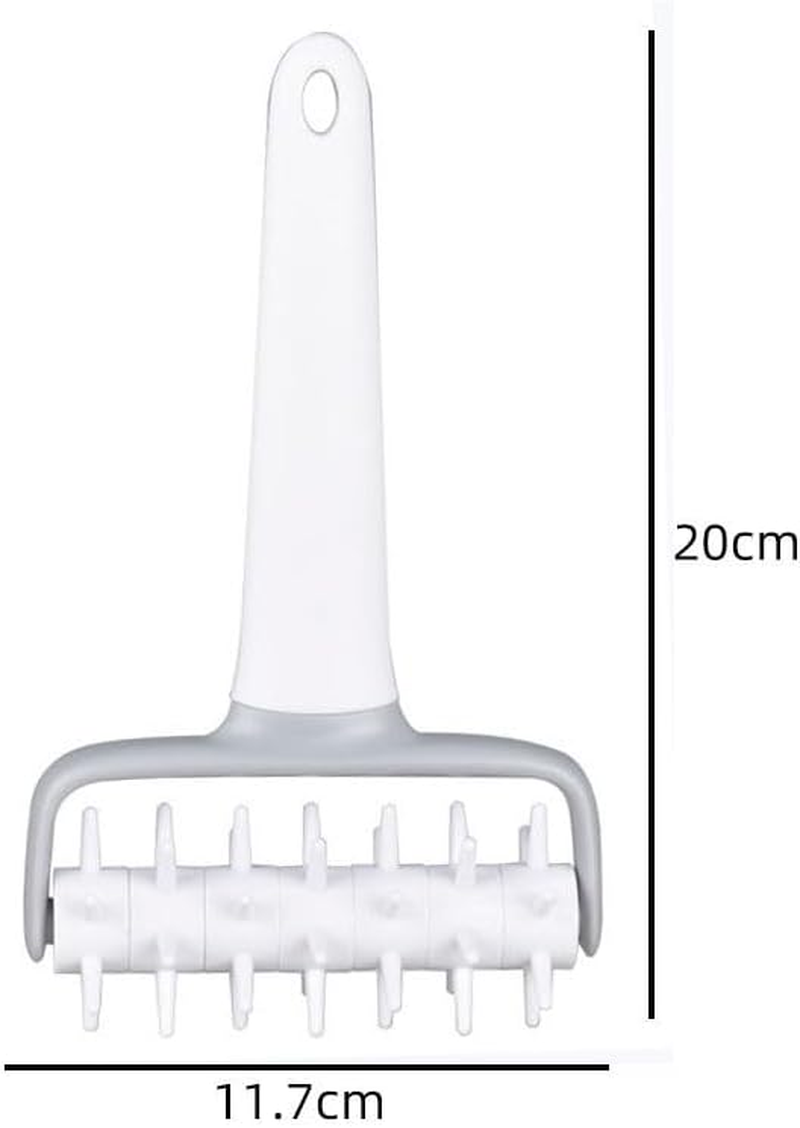 Pizza Dough Docker and Lattice Roller Cutter Plastic Cookie Pie Pizza Bread Pastry Crust Roller, 2Pcs Pizza Dough Docker Roller Plastic Pastry Docker Roller,Pizza Pie Pastry Dough Docker Pizza Roller image number 1