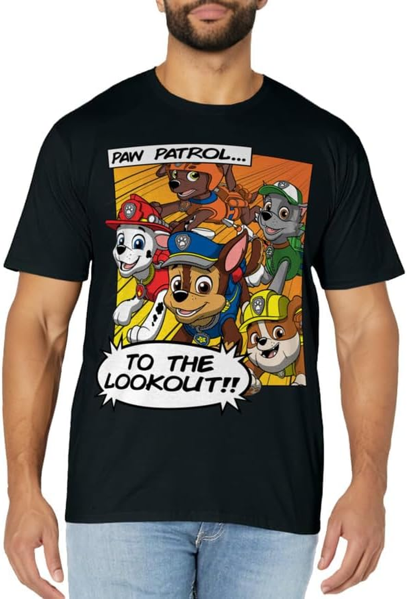 PAW Patrol to the Lookout!! Comic Book Style T-Shirt