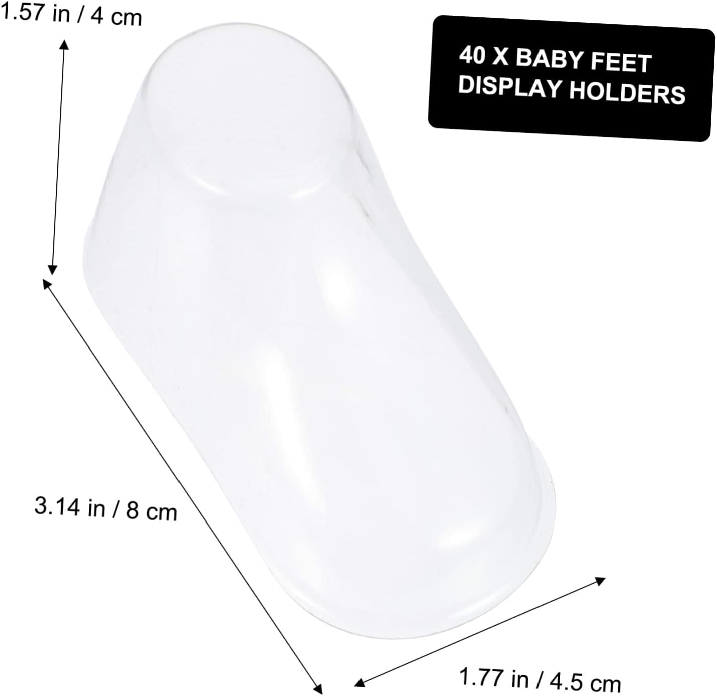 Happyyami 40Pcs Shoe Stretch Boy Girl Shoes Display Stands Plastic Feet Socks Display Holders for Slippers and for Wardrobe Made of PVC Material image number 1