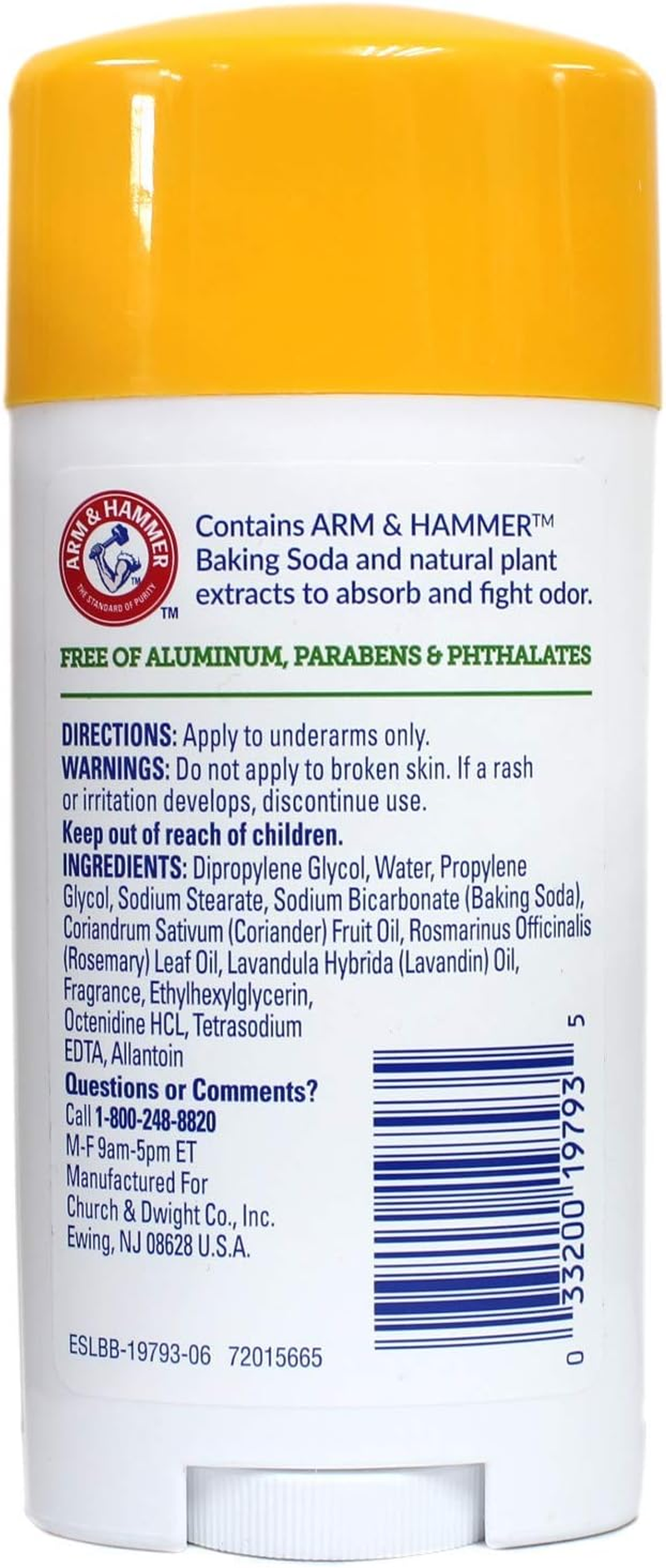 Arm & Hammer A&H Ess Fr Scent Size 2.5Z Essentials Fresh Natural Deodorant image number 2