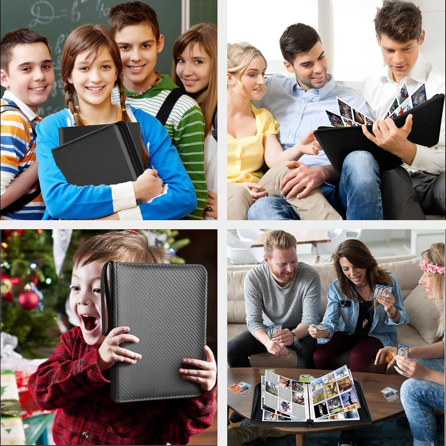 9 Pocket Trading Card Binder, 720 Double Sided Pockets PU Collection Binder, Premium PKMN Trading Card Holder, Card Folder for MTG, TCG, Sports Cards, Game Cards image number 4