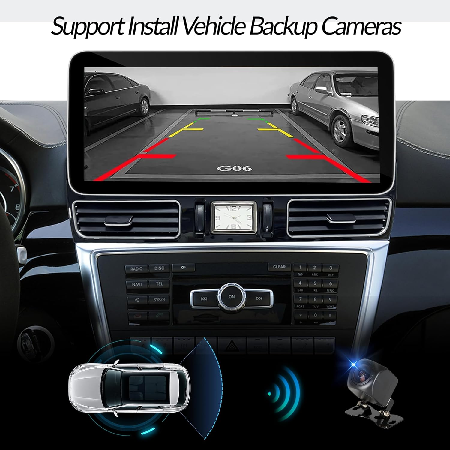 Carplay for Mercedes NTG 4.5/4.7 GL X166 ML W166 Upgrade 12.3 Inch Androdi Screen Android Auto Full (Split) Screen Mirroring App Netflix Spotify Wi-Fi Navigation Google Maps Vehicle Cameras (128GB) image number 1