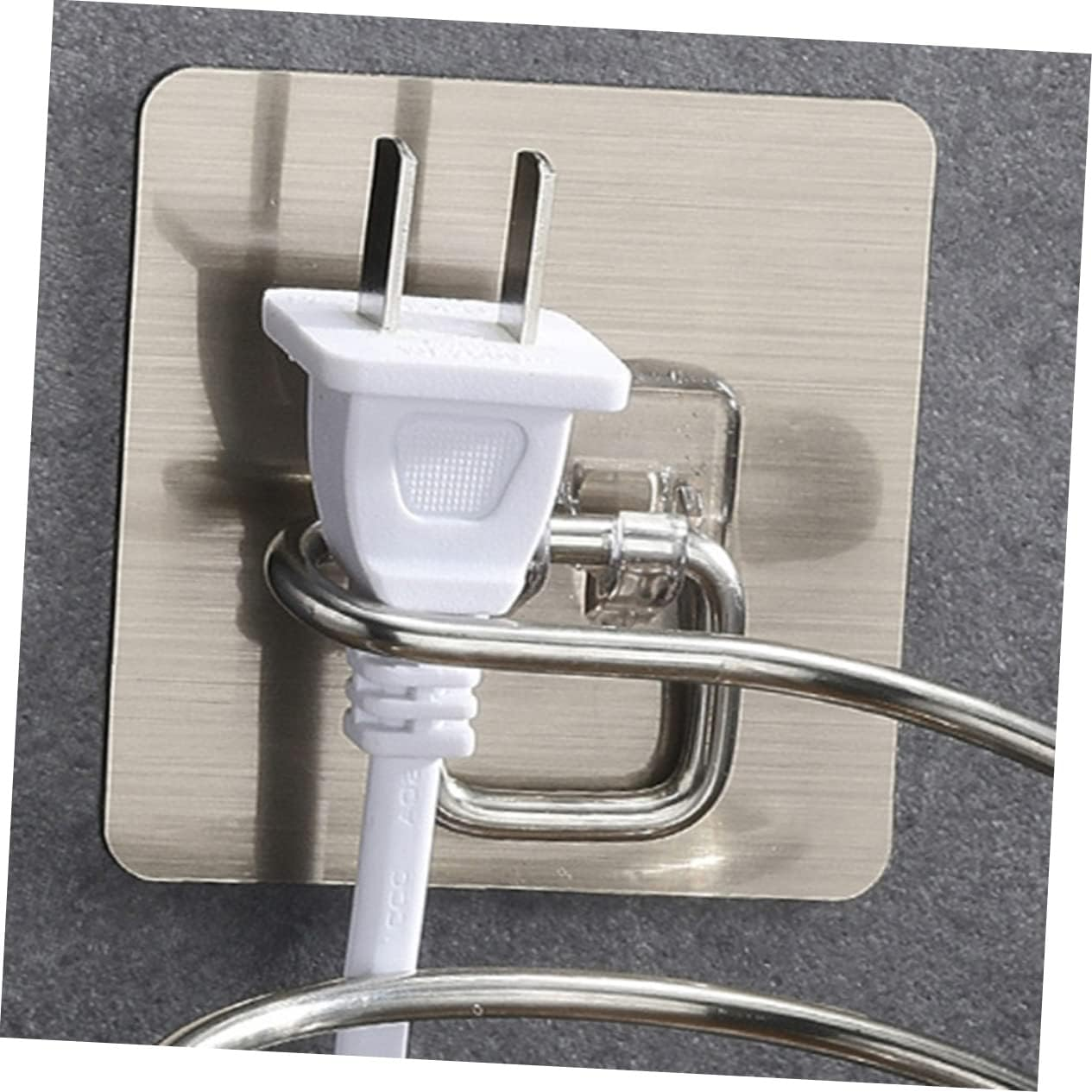 FRCOLOR 2Pcs Hair Dryer Holder Bathroom Shower Organizer Wall-Mounted Rack Space-Saving Tidy Home image number 3