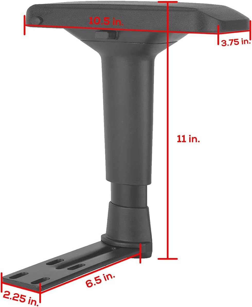 Replacement Adjustable Arms Armrest Pair Upright Bracket with Pads Fits Most Gaming Chairs (4D) image number 4