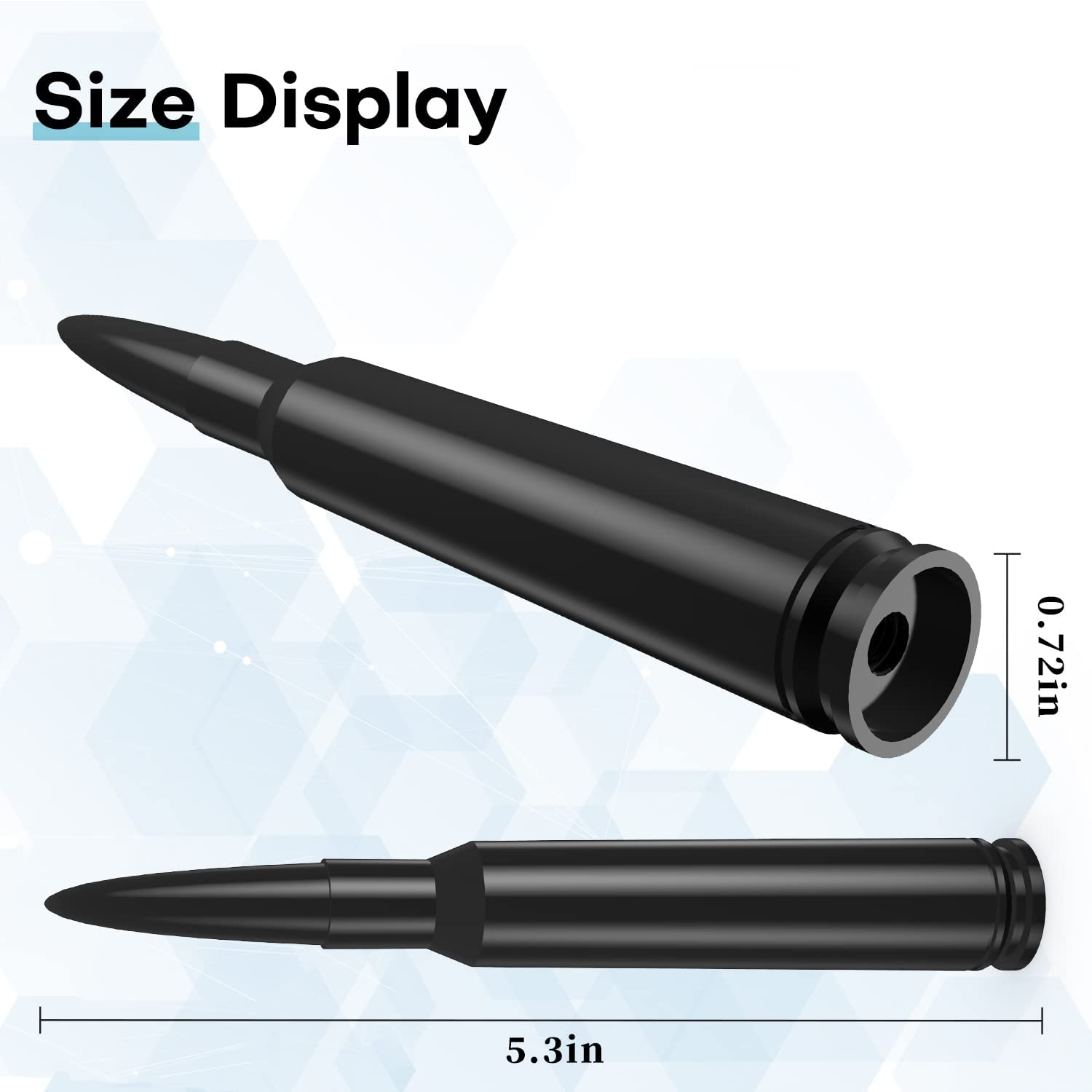 Bullet Antenna Mast Short Car Truck Vehicle Antenna Replacement for Chevy Chevrolet Silverado 1500 2500 3500 HD Avalanche GMC Sierra 1500 2500 3500 Denali Heavy Duty Pickup Trucks image number 1