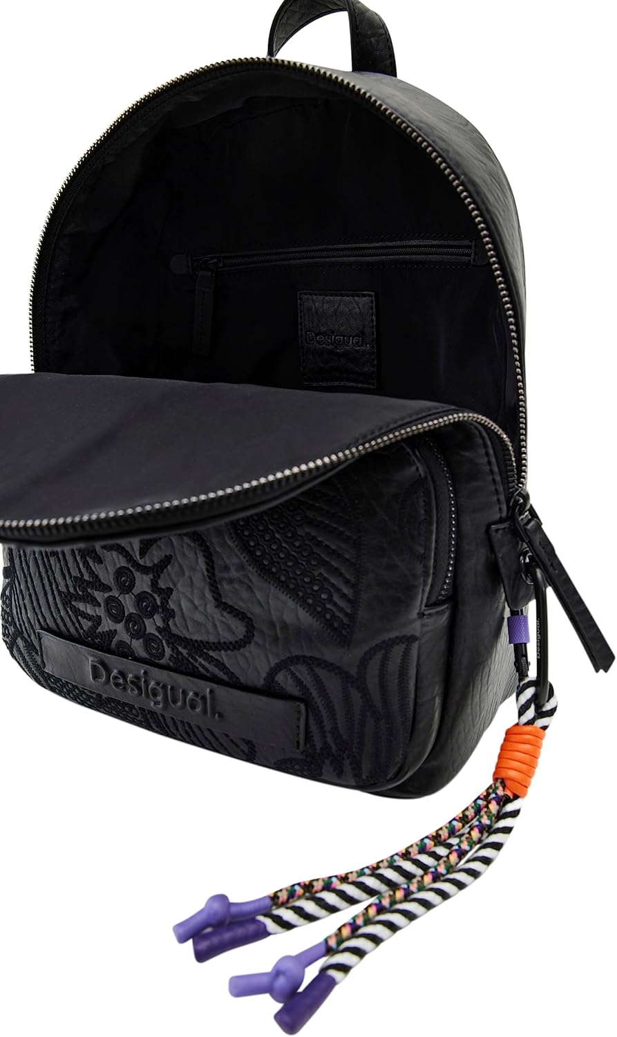 Desigual Small Floral Embroidery Backpack image number 3