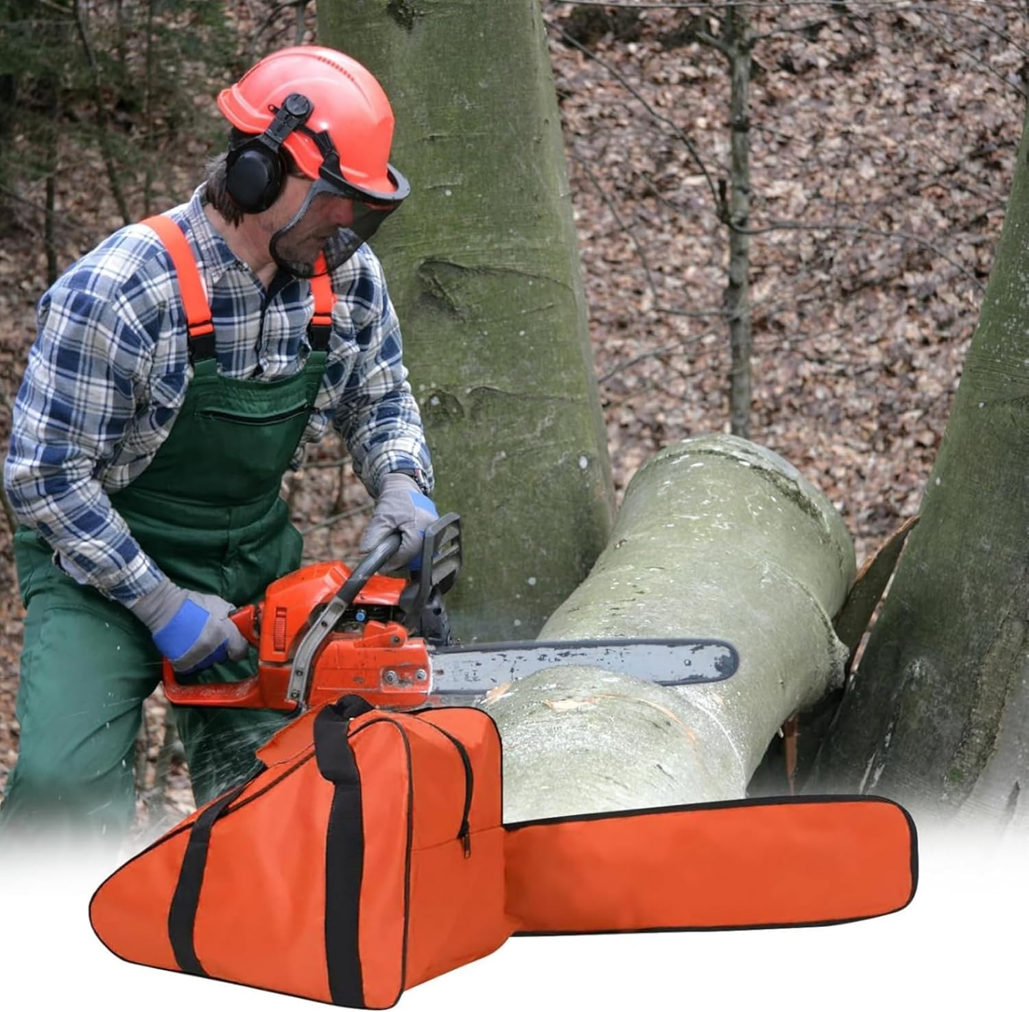 SNOKAY Chainsaw Carrying Case, Heavy Duty Waterproof Chainsaw Bag with Handle and Sticky Strip, Water Resistant Chainsaw Storage for Stihl Husqvarna Chainsaws (16"/18"/20"/22'') image number 6