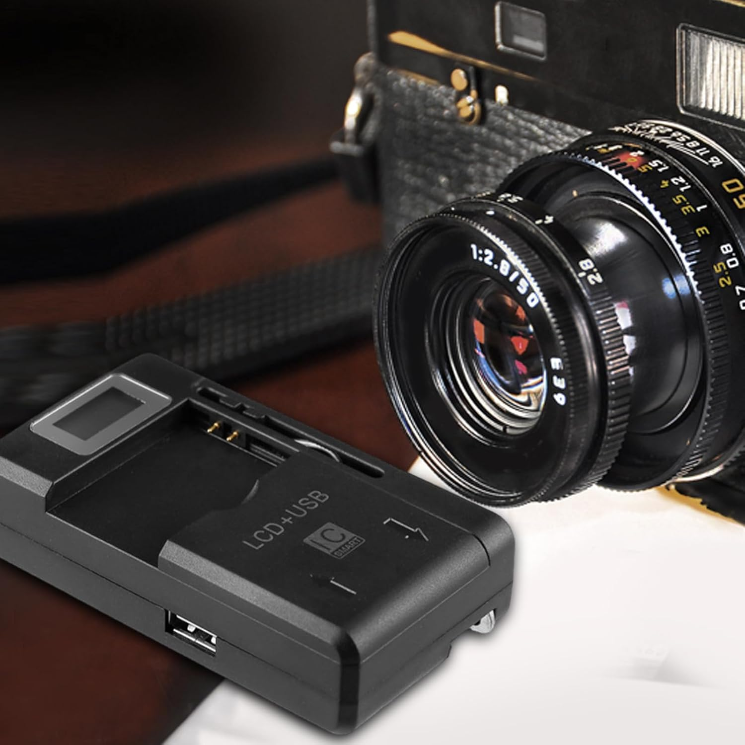 Camera Battery Charger - Slim USB Charging Station Portable Digital Device Adapter Compact Design Universal Travel Charger-Small USB Charger for Mobile Phone, MP3, MP4, Camera, Players, Gadgets image number 4