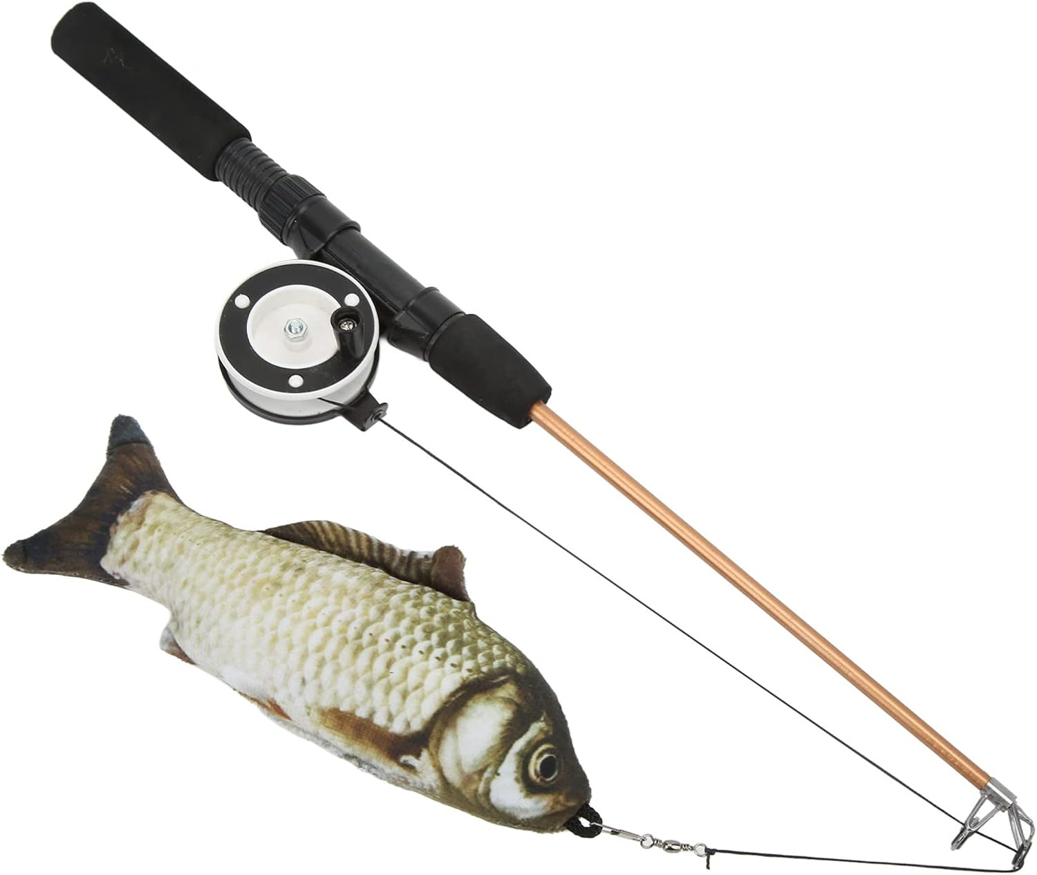 Shanrya Cat Toy Telescopic Pulley Rod Hand Reel Rods Carp Herbs + Fishing Rod image number 4