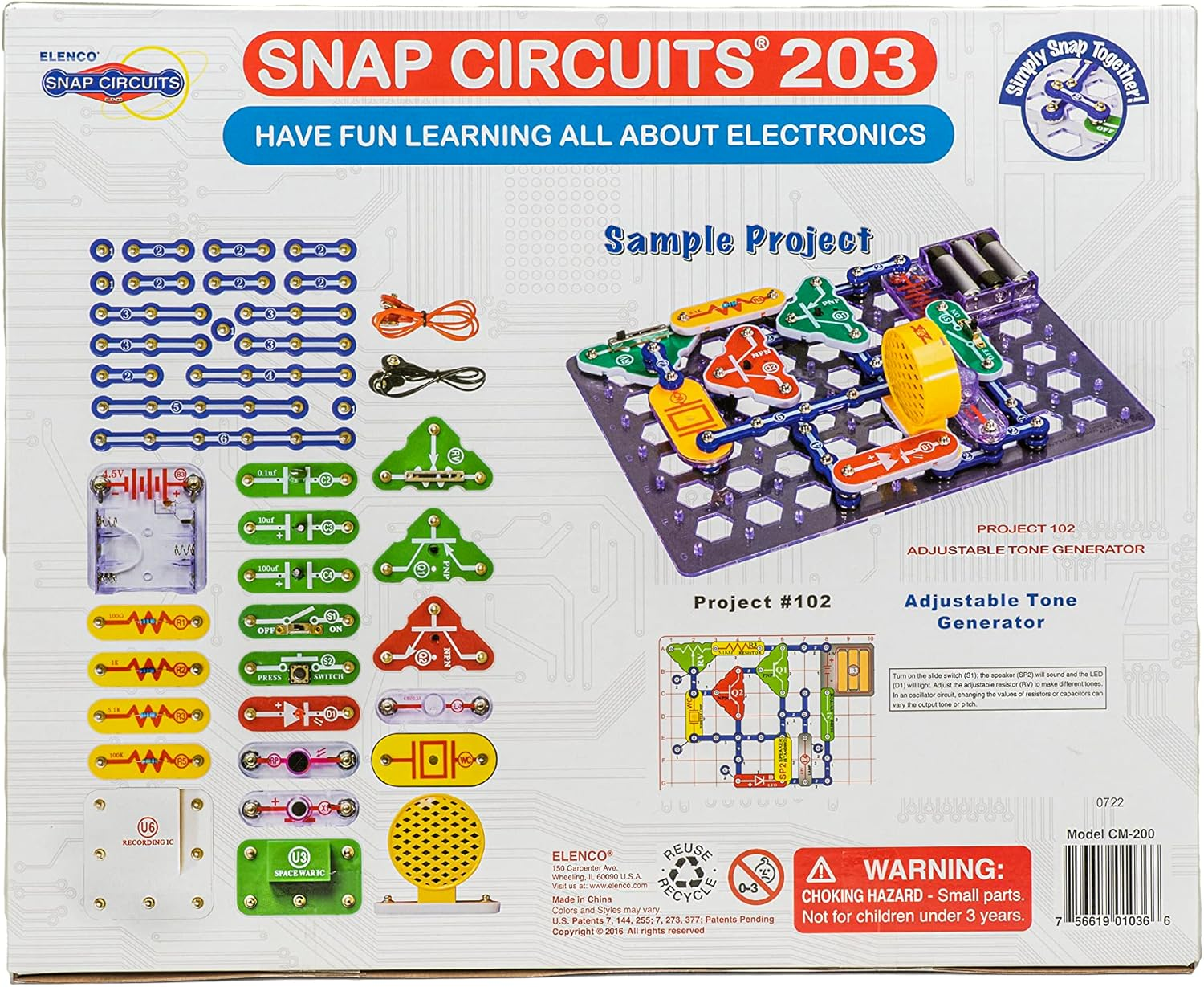 Snap Circuits 203 - CM200 - Electronics Discovery Kit image number 1