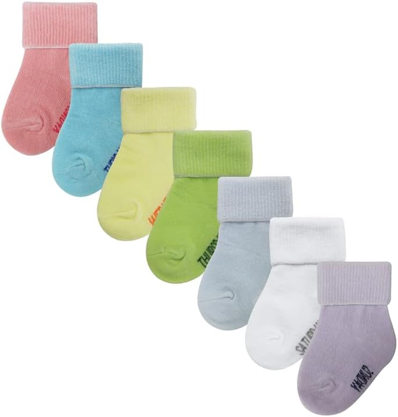 PUPPET 14-Pack Unisex Baby Cotton Bibs and Socks Set for Boys, Girls, Soft Drool Bibs for a Week image number 2