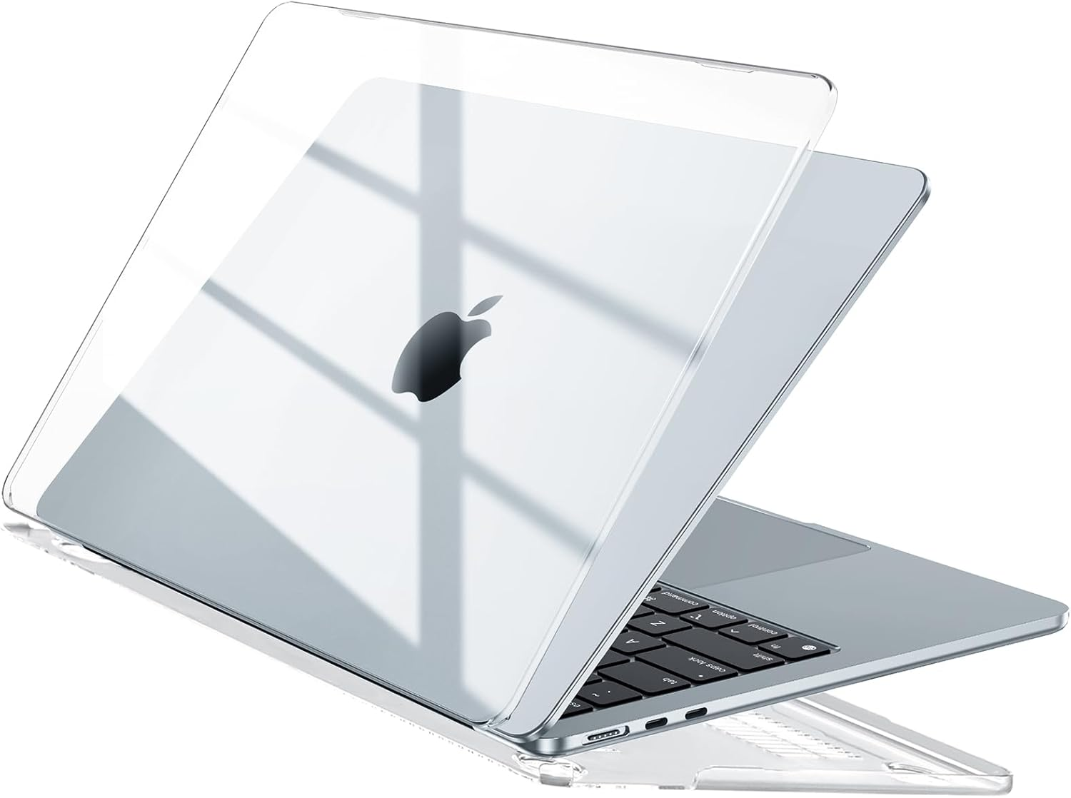 Eoocoo Compatible with Macbook Air 13 Inch Case for 2025-2022 M4 M3 M2 Model A3240 A3113 A2681, Protective Plastic Hard Case Cover Shell for Macbook Air 13.6 Inch - Crystal Clear