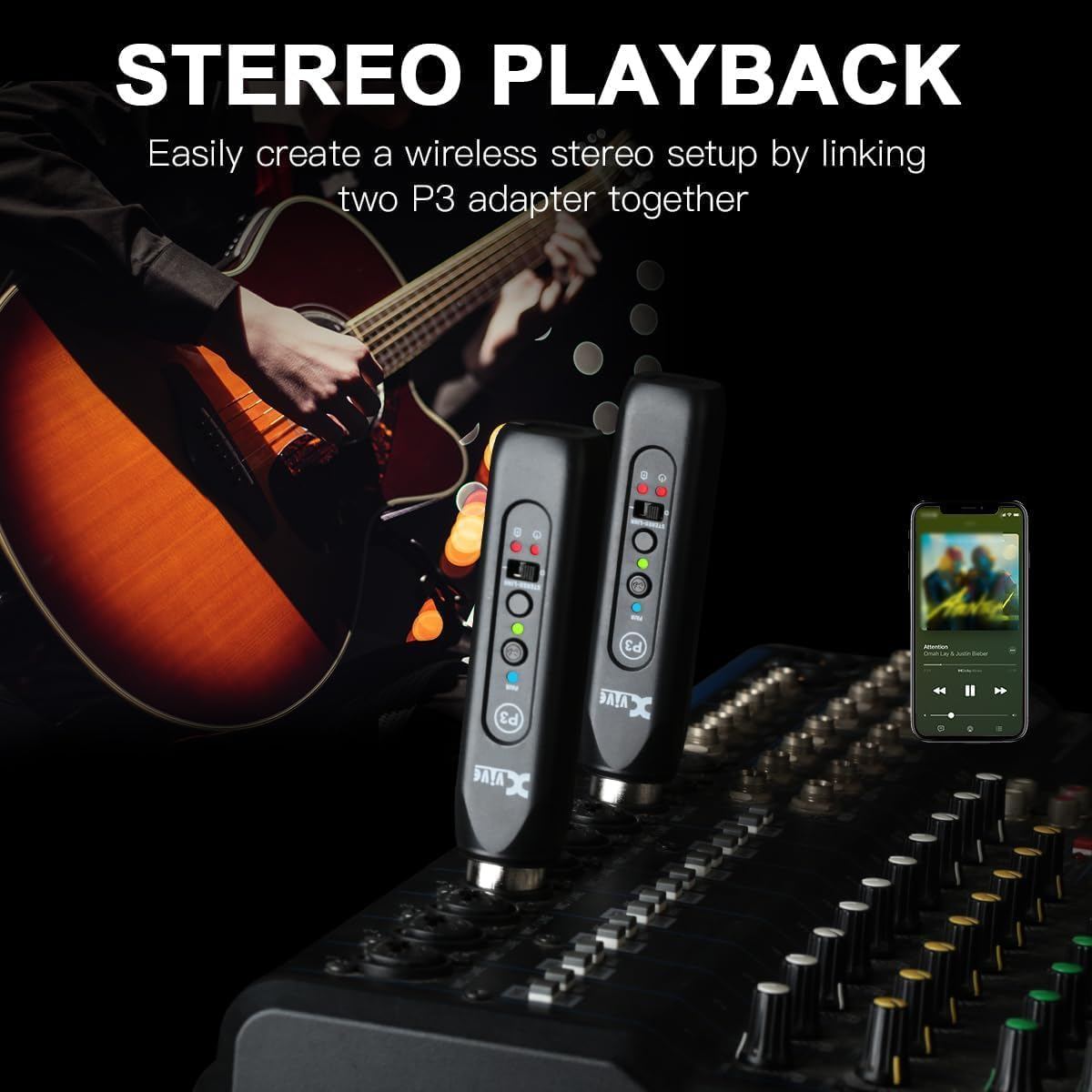 Xvive P3 Bluetooth XLR Receiver for Audio Mixer, Active PA, DJ Systems - P3 Bluethooth Receiver image number 4